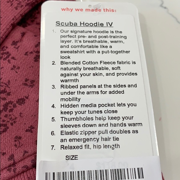 Lululemon Scuba Hoodie - Pixie Floral So Merlot - Picture 3 of 7